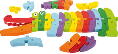 ABC Puzzle Crocodile-13-99 Piece Jigsaw, Down Syndrome, Early Years Literacy, Learn Alphabet & Phonics, Primary Literacy, Small Foot Wooden Toys, Stock-Learning SPACE