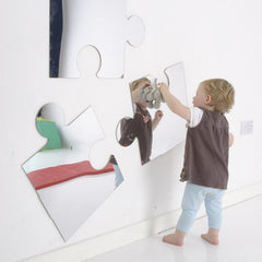 Children’s Safety Mirror Set: 3 Puzzle Pieces-AllSensory, Down Syndrome, Playground Equipment, Playground Wall Art & Signs, Sensory Mirrors, Sensory Wall Panels & Accessories, Stock-Learning SPACE