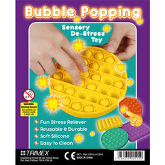 Circle Bubble Popping Sensory De-stress Toy-Calming and Relaxation, Cause & Effect Toys, Fidget, Helps With, Push Popper-Learning SPACE