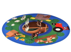 Colourful Circle Toddler Mat with Mirror-AllSensory, Baby Sensory Toys, Baby Soft Play and Mirrors, Core Range, Floor Padding, Matrix Group, Mats, Mats & Rugs, Padding for Floors and Walls, Playmats & Baby Gyms, Round, Sensory Flooring, Sensory Mirrors-At the Farm-Learning SPACE