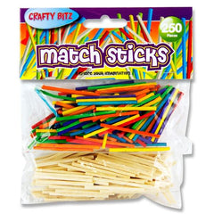 Crafty Bitz 250 Assorted Matchsticks-Art Materials, Arts & Crafts, Crafty Bitz Craft Supplies, Early Arts & Crafts, Primary Arts & Crafts, Seasons, Spring-Learning SPACE