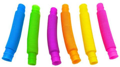 Fidget Pop Tubes Set of 6-ADD/ADHD, Fidget, Fidget Sets, Neuro Diversity, Stock, Tobar Toys-Learning SPACE