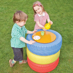 Painted Tyres (4Pk)-Forest School & Outdoor Garden Equipment, Outdoor Play-Learning SPACE
