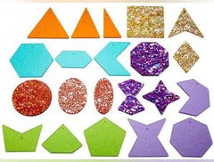 Rainbow Glitter Shapes - Pk21-Arts & Crafts-AllSensory, Sensory Seeking, Stock, TickiT, Visual Sensory Toys-Learning SPACE