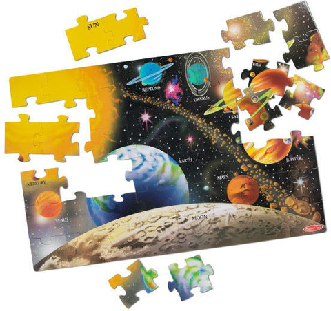 Solar System Floor Jigsaw Puzzle 48 Pieces-13-99 Piece Jigsaw, Gifts For 3-5 Years Old, Outer Space, S.T.E.M, Science Activities, Stock-Learning SPACE