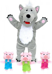 Tellatale Big Bad Wolf with The Three Little Pigs Hand Puppet Set with Finger Puppets-communication, Communication Games & Aids, Fiesta Crafts, Helps With, Imaginative Play, Neuro Diversity, Primary Books & Posters, Primary Literacy, Puppets & Theatres & Story Sets, Stock-Learning SPACE