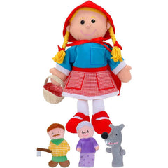 Tellatale Little Red Riding Hood Hand Puppet Set with Finger Puppets-Stuffed Toys-communication, Communication Games & Aids, Fiesta Crafts, Gifts For 2-3 Years Old, Helps With, Imaginative Play, Neuro Diversity, Primary Literacy, Puppets & Theatres & Story Sets-Learning SPACE