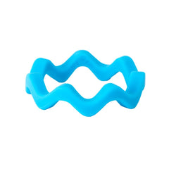 Wave Bangle - Chewy fidget Toy-Stress Relief Toys-Autism, Calming and Relaxation, Chewigem, Fidget, Helps With, Neuro Diversity, Oral Motor & Chewing Skills-Blue-Learning SPACE