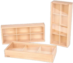 Wooden Discovery Boxes - Pk3-Forest School & Outdoor Garden Equipment, Stacking Toys & Sorting Toys, Stock, TickiT-Learning SPACE