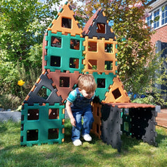 XL Polydron Natural Colours (36 Pieces)-Engineering & Construction, Forest School & Outdoor Garden Equipment, Outdoor Toys & Games, Playground Equipment, Polydron, S.T.E.M-Learning SPACE