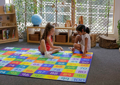 1-100 Numbers 2x1.5m Carpet-Counting Numbers & Colour,Dropship,Educational Carpet,Kit For Kids,Mats & Rugs,Multi-Colour,Rectangular,Rugs,Wellbeing Furniture-Learning SPACE
