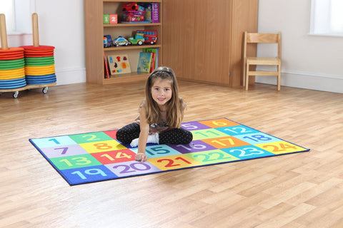 1-24 Numbers 1.5x1m Carpet-Counting Numbers & Colour,Dropship,Educational Carpet,Kit For Kids,Mats & Rugs,Multi-Colour,Rectangular,Rugs,Wellbeing Furniture-Learning SPACE