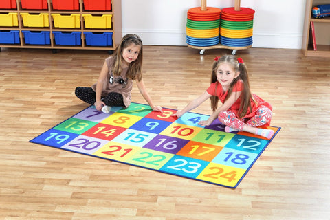 1-24 Numbers 1.5x1m Carpet-Counting Numbers & Colour, Educational Carpet, Kit For Kids, Mats & Rugs, Multi-Colour, Rectangular, Rugs, Wellbeing Furniture-Learning SPACE