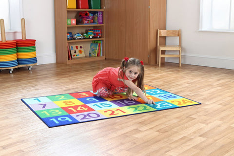 1-24 Numbers 1.5x1m Carpet-Counting Numbers & Colour, Educational Carpet, Kit For Kids, Mats & Rugs, Multi-Colour, Rectangular, Rugs, Wellbeing Furniture-Learning SPACE