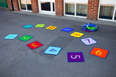 1-24 Numbers Mini Indoor/Outdoor Mats with holdall-Counting Numbers & Colour,Dropship,Educational Carpet,Kit For Kids,Mats,Mats & Rugs,Multi-Colour,Rugs,Sit Mats,Square,Wellbeing Furniture-Learning SPACE
