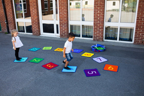 1-24 Numbers Mini Indoor/Outdoor Mats with holdall-Counting Numbers & Colour,Dropship,Educational Carpet,Kit For Kids,Mats,Mats & Rugs,Multi-Colour,Rugs,Sit Mats,Square,Wellbeing Furniture-Learning SPACE