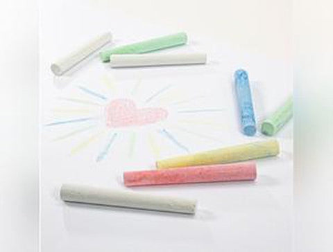 10 Chalks White and Coloured-Writing & Correction Tools-Art Materials, Arts & Crafts, Chalk, Drawing & Easels, Early Arts & Crafts, Galt, Primary Arts & Crafts, Stock-Learning SPACE