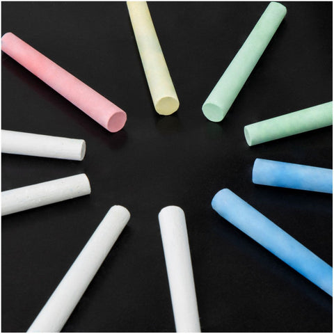 10 Chalks White and Coloured-Writing & Correction Tools-Art Materials, Arts & Crafts, Chalk, Drawing & Easels, Early Arts & Crafts, Galt, Primary Arts & Crafts, Stock-Learning SPACE