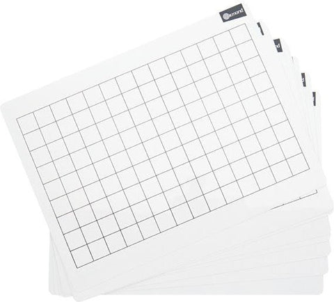 10 Dry Wipe Boards - 228x305mm - 2cm Grid-Arts & Crafts,Drawing & Easels,Ormond,Primary Arts & Crafts,Primary Literacy,PSHE,Stationery-Learning SPACE