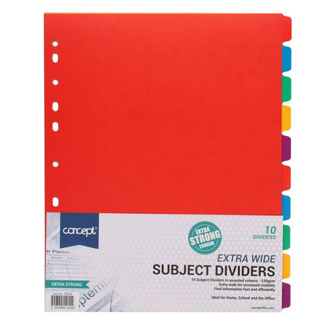 10 Packs of Extra Wide 230gsm Index Dividers - 10 Part-Calming & Anxiety,Classroom Packs,Organisation,Paper & Card,Transitions and Routines-Learning SPACE