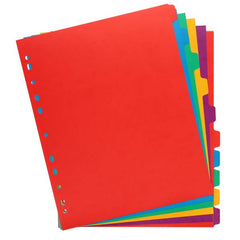 10 Packs of Extra Wide 230gsm Index Dividers - 10 Part-Classroom Packs, Organisation, Paper & Card-Learning SPACE