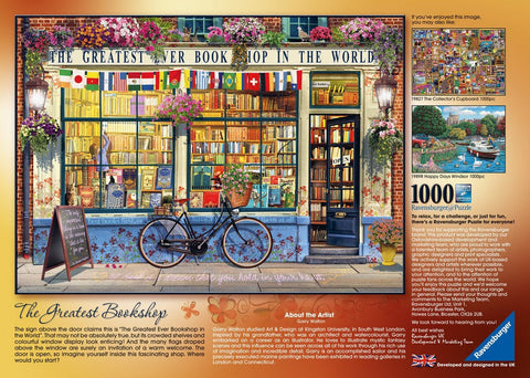 1000 Piece Jigsaw Puzzle - The Greatest Bookshop in the World-1000+ Piece Jigsaw,Christmas,Games & Toys,Ravensburger Jigsaws,Stock-Learning SPACE