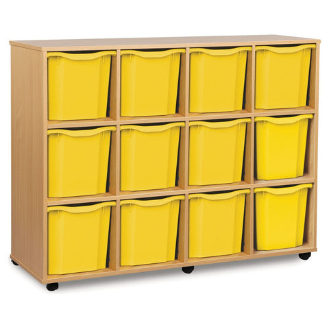 12 Quad Tray Unit-Dropship,Shelves,Storage,Storage Bins & Baskets,Trays,Wellbeing Furniture-Learning SPACE