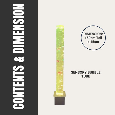 150cm Lumina Multi-Connect Bubble Tube with White Base-Bubble Tubes,Dropship,Home Bubble Tubes & Walls,Lumina,Multi-Connect,SCOTEXCEL-Learning SPACE