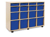 16 Combination Tray Unit-Dropship,Shelves,Storage,Storage Bins & Baskets,Trays,Wellbeing Furniture-Maple-MAP1116-Learning SPACE