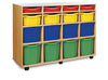 16 Combination Tray Unit-Dropship,Shelves,Storage,Storage Bins & Baskets,Trays,Wellbeing Furniture-Beech-MEQ1116-Learning SPACE