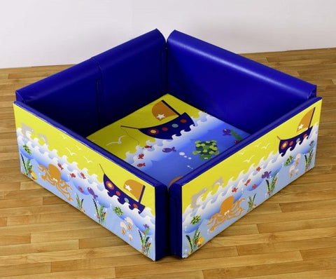 1.4m Square Soft Sided Den-Ball Pits,Down Syndrome,Dropship,Movement Breaks,Play Dens,Rainbow Theme Sensory Room-Under the sea-F1001UT-Learning SPACE