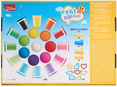 20 Pots of Play Dough-AllSensory,Arts & Crafts,Back To School,Core Range,Craft Activities & Kits,Down Syndrome,excell2,Maped Stationery,Messy Play,Modelling Clay,Nurture Room,Primary Arts & Crafts,Sensory Processing Disorder-Learning SPACE