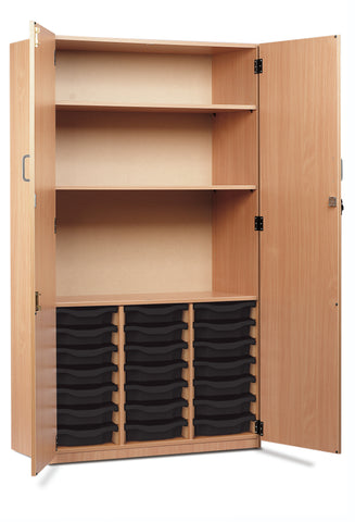 21 Single Tray Storage Cupboard-Cupboards,Cupboards With Doors,Dropship,Storage,Storage Bins & Baskets,Trays,Wellbeing Furniture-Learning SPACE