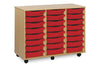 24 Single Tray Unit-Shelves, Storage, Storage Bins & Baskets, Trays, Wellbeing Furniture-Beech-Learning SPACE