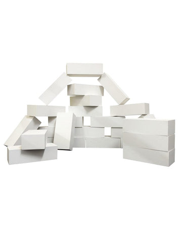 25 White Foam Bricks – Build, Create, and Play!-Building Blocks,Engineering & Construction,Playlearn-Learning SPACE