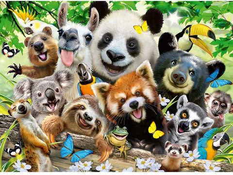 300 Piece Jigsaw Puzzle - Wildlife Selfie XXL-100-1000 Piece Jigsaw,Games & Toys,Gifts for 8+,Ravensburger Jigsaws-Learning SPACE