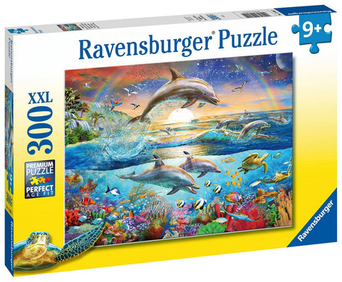 300 piece Jigsaw Puzzle - Dolphin Paradise XXL-100-1000 Piece Jigsaw, Ravensburger Jigsaws-Learning SPACE