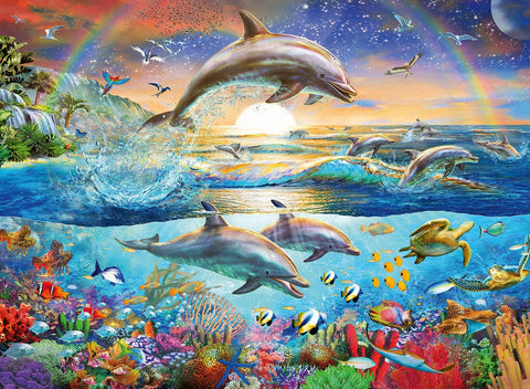 300 piece Jigsaw Puzzle - Dolphin Paradise XXL-100-1000 Piece Jigsaw,Games & Toys,Ravensburger Jigsaws-Learning SPACE