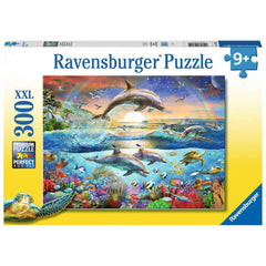 300 piece Jigsaw Puzzle - Dolphin Paradise XXL-100-1000 Piece Jigsaw,Games & Toys,Ravensburger Jigsaws-Learning SPACE