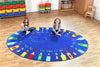 3x2m Oval Pencils Alphabet Carpet-Dropship,Educational Carpet,Kit For Kids,Learn Alphabet & Phonics,Mats & Rugs,Oval,Rugs,Wellbeing Furniture-Learning SPACE