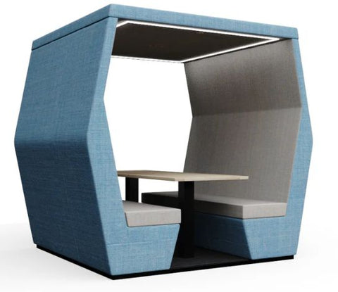 4 Seat Bill-Booth Acoustic Meeting Pod-booth,Noise Reduction,Nooks dens & Reading Areas,pod,Reading Area-Learning SPACE