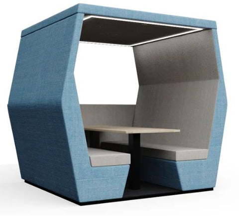 4 Seat Bill-Booth Acoustic Meeting Pod-booth,Noise Reduction,Nooks dens & Reading Areas,pod,Reading Area-Learning SPACE