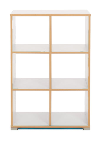 6 Cube Room Divider Vertical - Bubble Gum Range-Dividers,Dropship,Monarch UK,Shelves,Storage,Wellbeing Furniture-White-MEQ9023WHITE-Learning SPACE