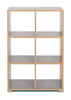 6 Cube Room Divider Vertical - Bubble Gum Range-Dividers,Dropship,Monarch UK,Shelves,Storage,Wellbeing Furniture-Grey-MAP9023GREY-Learning SPACE