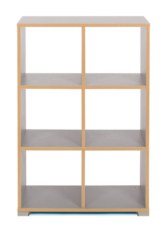 6 Cube Room Divider Vertical - Bubble Gum Range-Dividers,Dropship,Monarch UK,Shelves,Storage,Wellbeing Furniture-Grey-MAP9023GREY-Learning SPACE