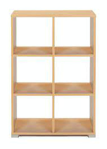 6 Cube Room Divider Vertical - Bubble Gum Range-Dividers,Dropship,Monarch UK,Shelves,Storage,Wellbeing Furniture-Maple-MEQ9023MAP-Learning SPACE