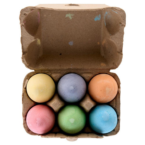 6 Egg Shaped Chalk - Washable-Art Materials,Arts & Crafts,Baby Arts & Crafts,Chalk,Early Arts & Crafts,Primary Arts & Crafts,Stationery-Learning SPACE