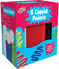 6-Pack Liquid Paints – 6-Pack Ready-Mixed Set for Kids-Arts & Crafts,Baby Arts & Crafts,Early Arts & Crafts,Galt,Messy Play,Paint,Primary Arts & Crafts,Stock-Learning SPACE