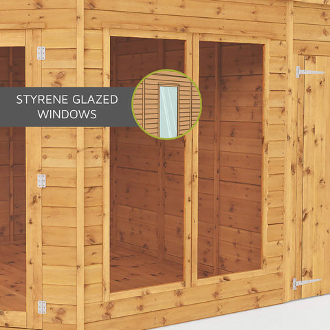 7 x 5 Traditional Double Door Summerhouse-Dropship,Eco Friendly,Forest School & Outdoor Garden Equipment,Mercia Garden Products,Sheds,Wellbeing Furniture-Learning SPACE