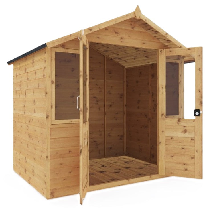 7 x 5 Traditional Double Door Summerhouse-Eco Friendly, Forest School & Outdoor Garden Equipment, Mercia Garden Products, Sheds, Wellbeing Furniture-Mainland UK Install-Learning SPACE